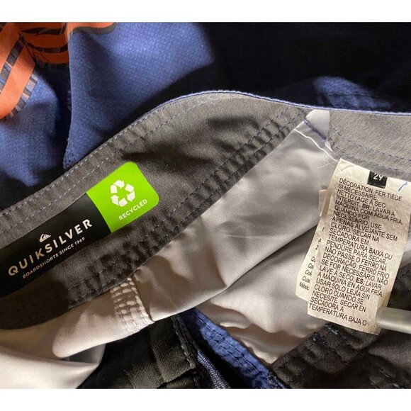 Quiksilver Surf Board Shorts Mens 29 Floral Stripes Beach Swim Trunks - Picture 5 of 8